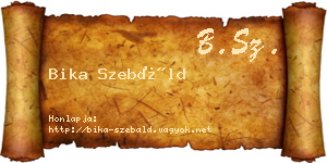 Bika Szebáld névjegykártya